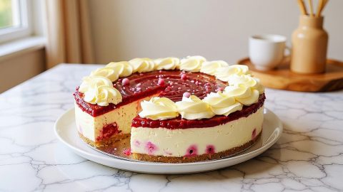 Raspberry & Coconut Cheesecake