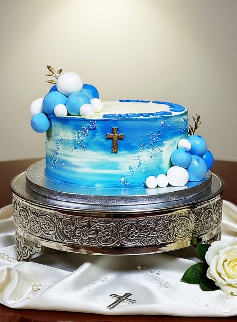 Little Blessing Blue Cake