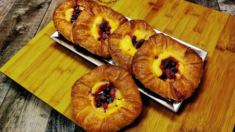 Vanilla Cream Danish with Berries